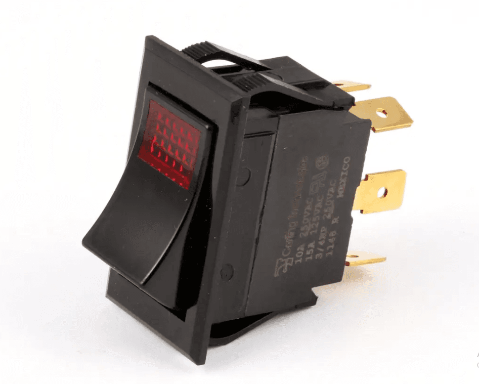 Garland 1872404 Rocker Switch, Power, Red Lighted, 250V